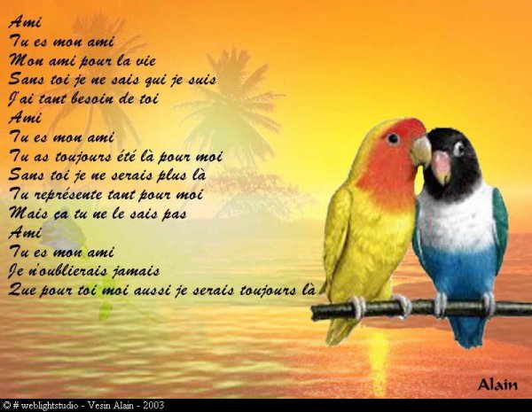 poeme 1 mois ensemble