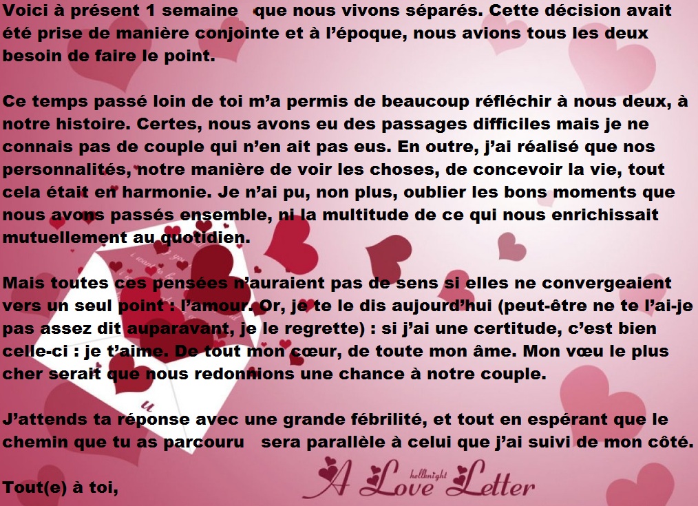 poeme 1 mois ensemble