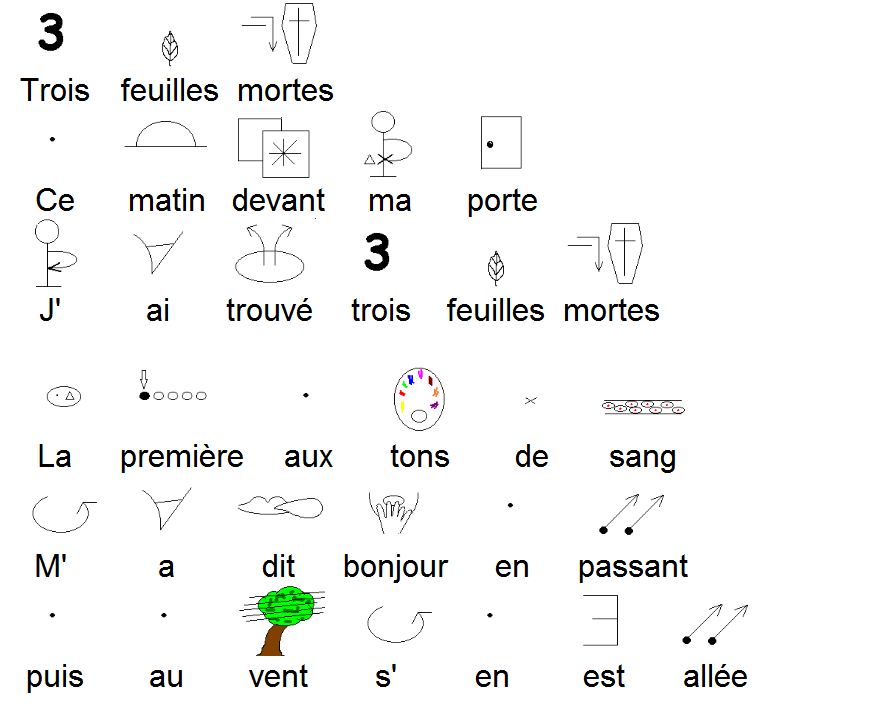 poeme 3 feuilles mortes