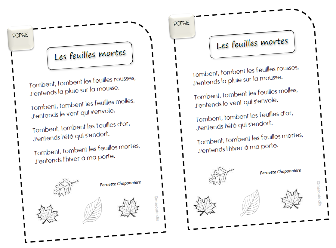 poeme 3 feuilles mortes