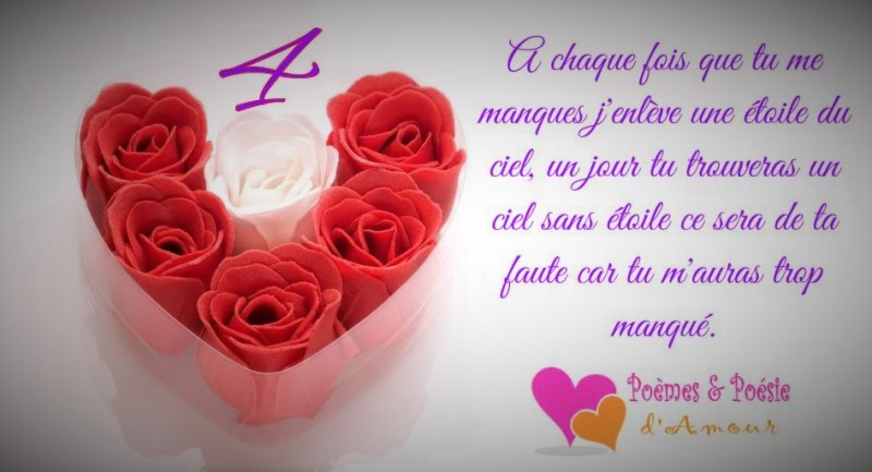 poeme 6 ans d'amour