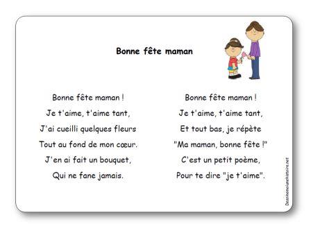 poeme bonne fete maman