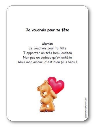poeme bonne fete maman