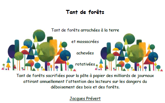 poeme ecologie