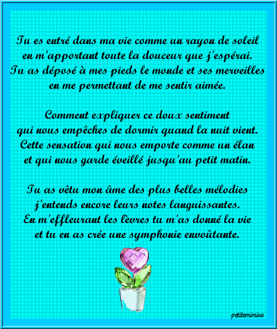 poeme emouvant d'amour