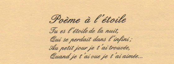 poeme etoile