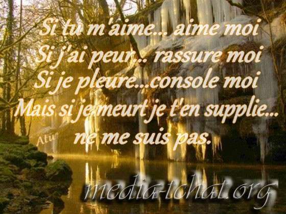 poeme m'aime tu vraiment