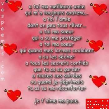 poeme pour sa meilleure amie