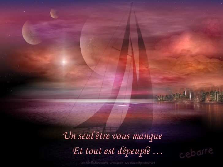 poeme un seul etre vous manque et tout est depeuple
