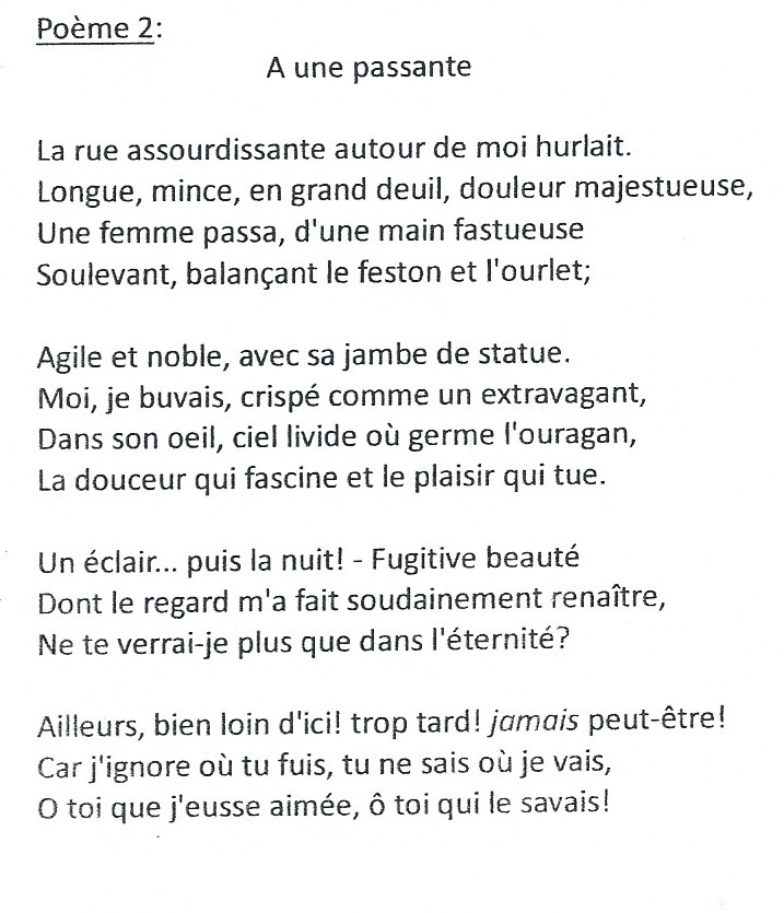 poeme une passante