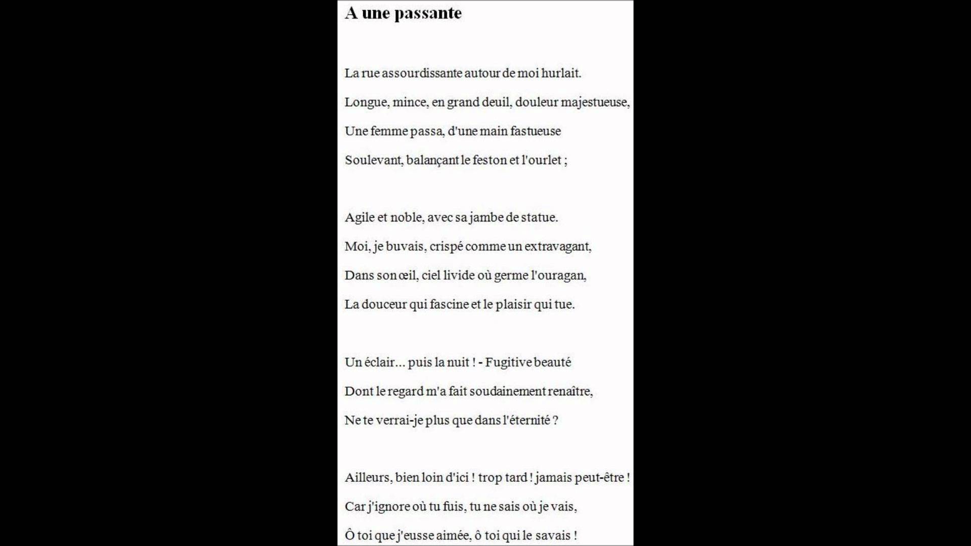poeme une passante