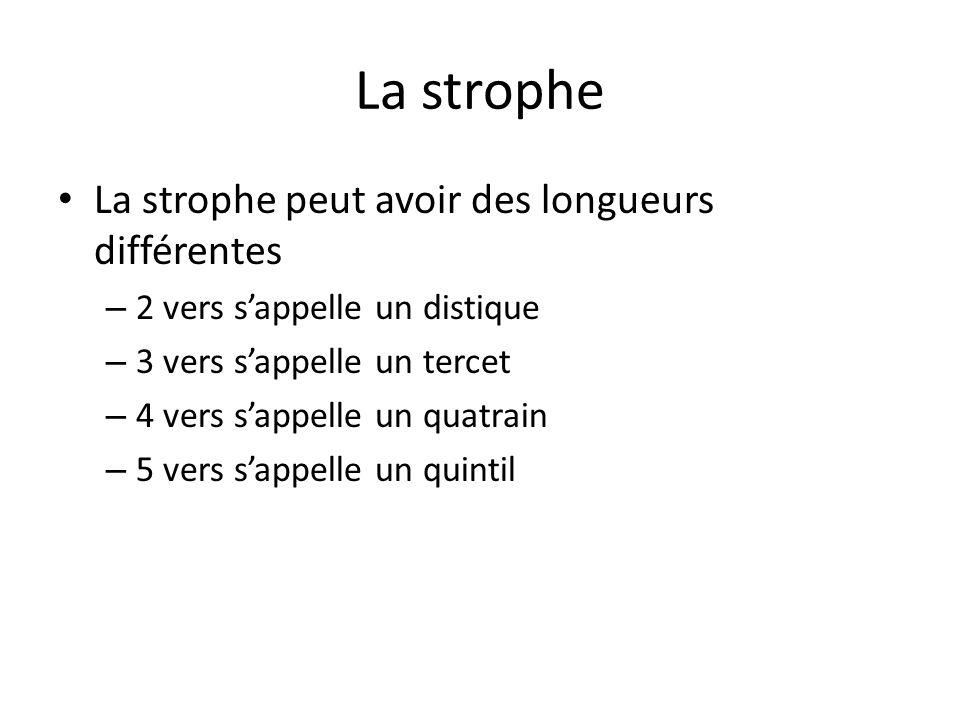 poesie 4 vers