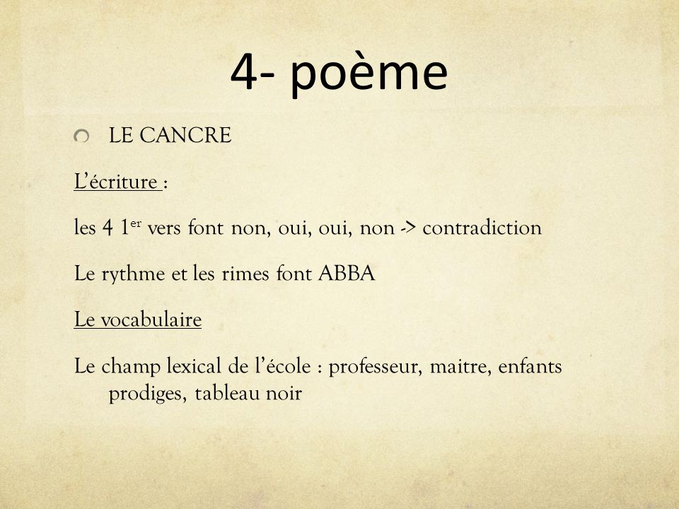 poesie 4 vers