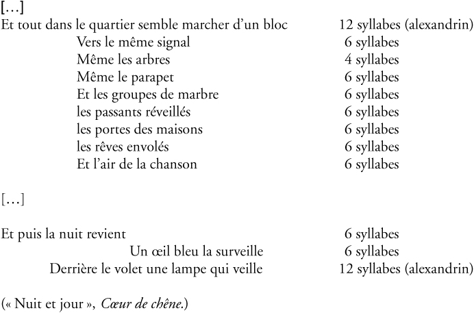 poesie 4 vers