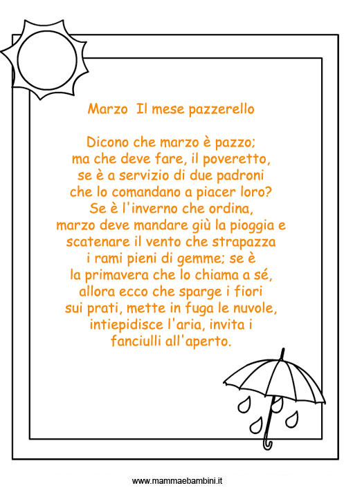 poesie 8 marzo per bambini