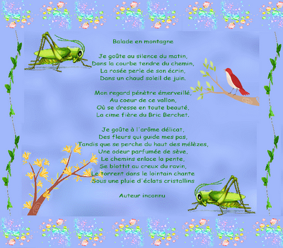 poesie bonjour petite fleur