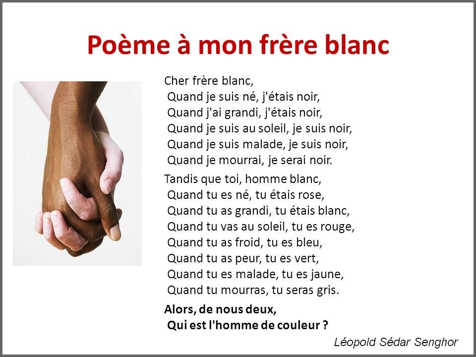 poesie homme de couleur