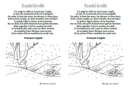 poesie il a neige