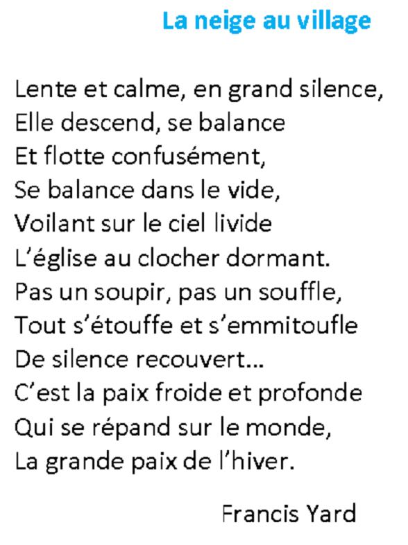 Poesie L hiver