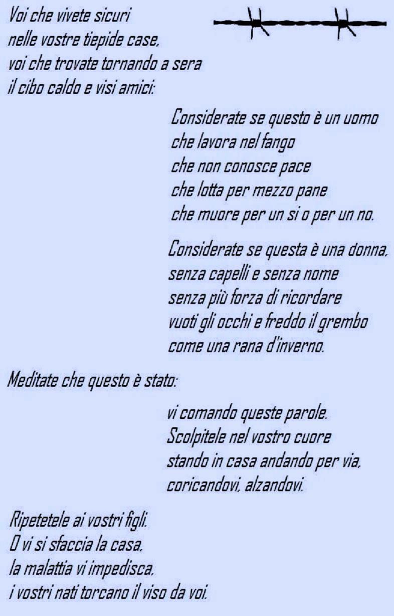 poesie se questo e un uomo