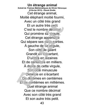 poesie un etrange animal