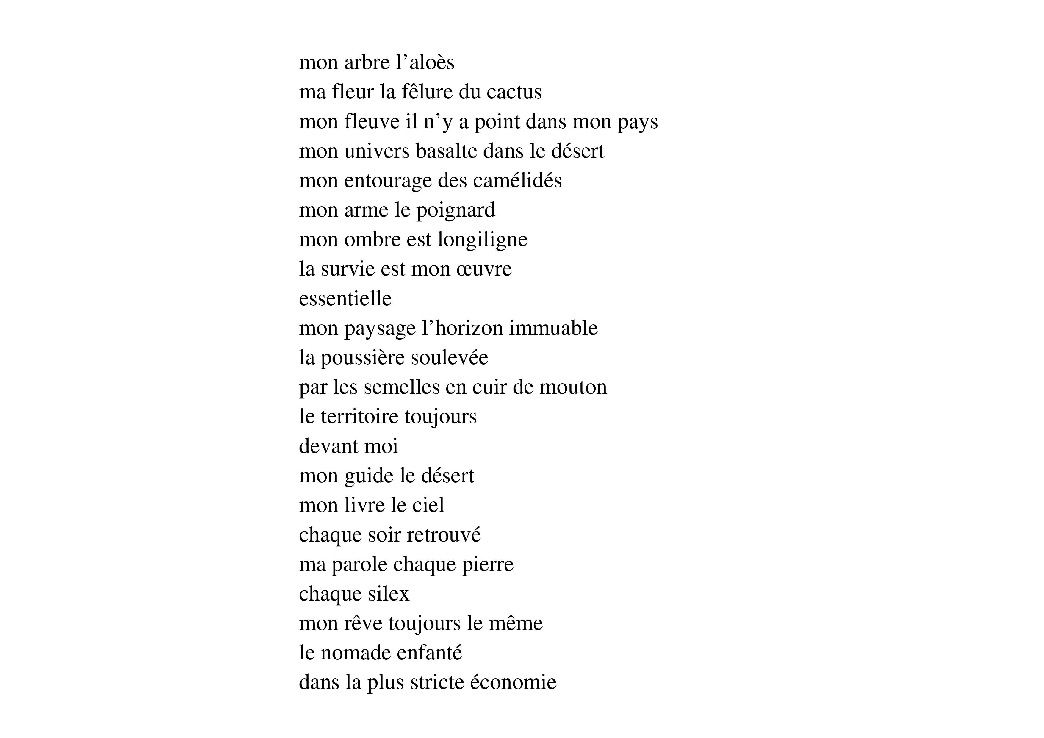 poesie un etrange animal