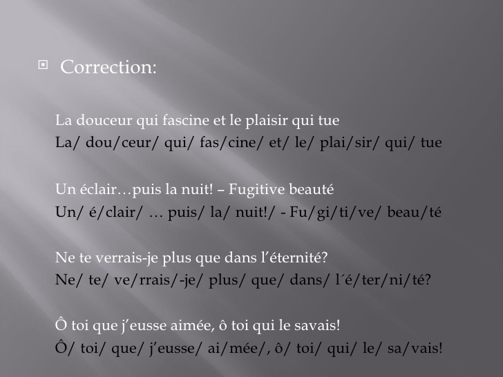 poesie vers 9 syllabes