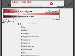 poesie webnet fr les grands classiques poemes liste auteurs