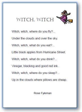 poesie witch witch